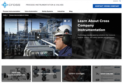 Cross Company's instrumentation group's new page