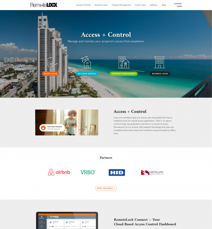 RemoteLock website homepage